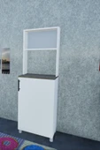 Lavanta Mobilya İmalat AMAZON MDF KAHVE KÖŞESİ DOLABI (BEYAZ ve SEFİR MEŞE) - 2