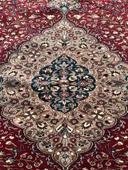 193x293 cm Büyük Boy Türk El Dokuma Halı, Kırmızı Renkli Çiçek Desenli, Harika Ev ve Ofis Dekoru - 7