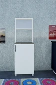 Lavanta Mobilya İmalat AMAZON MDF KAHVE KÖŞESİ DOLABI (BEYAZ ve SEFİR MEŞE) - 3