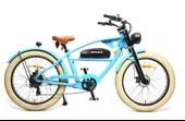 Bisan Rider Elektrikli Bisiklet 26 Fatbike Gökyüzü Mavisi Turuncu - 1