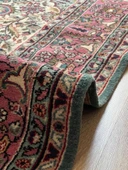 181x274 cm Büyük Boy Yeşil & Pembe Renk El Dokuma Halı, Harika Çiçek Desenli Büyük Boy Salon Halısı - 4