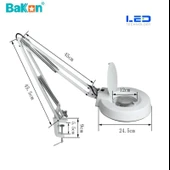Bakon BK500C-8X 15w Led Akrobat Büyüteç 127 mm 8 Diopter Mercek ( Loop ) - 2