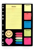 Karışık posit yapışkanlı not kağıdı pos it (19x26 cm) - 1