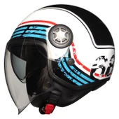 FR-612 Retro Açık Güneş Vizörlü Motosiklet Kaskı - 1