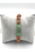 Tasarım Rudraksha Aventurin Taşı Doğaltaş 8mm Unisex Bileklik - 2