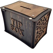 Kişiye Özel İsimli Ahşap Bahşiş Kutusu Sandık Tip Box Kumbara Tibbox - 1