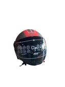 FX-101 Mat Kırmızı Motosiklet Açık Kask - 1