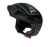 FX-101 Deri Kaplama Siyah Açık Kask thumbnail 2