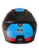 Mts 966 WX89 Çene Açılır Mat Siyah-Kırmızı-Mavi Kask - 3