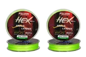 Fujin Hex Braid 8x Fluo Green PE İP Shock Leader 50 mt - 1