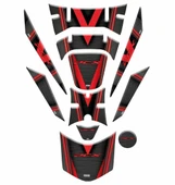 Honda PCX 2018-2020 Kırmızı-Siyah Tank Pad Set - 1