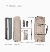 Naturehike Hexagon Glamping 3x4.8 mt Tarp [Güneş ve Rüzgar Koruma Tentesi] - 5