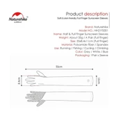 Naturehike UPF50+ Full Finger Güneş Koruma Kollukları - 3