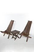 WoodenWorker Katlanır Ahşap Sandalye Takımı - 1
