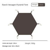 Naturehike Hexagon Ranch Piramit Çadır Matı [ Altıgen ] - 2