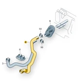 Seat Exeo 2009-2014 Kalorifer Radyatörü Hortumu Flanşlı 8E1819373R - 2