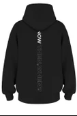 Oversize 'If Not Now' Baskılı Kapşonlu Hoodie Sweatshirt - 1