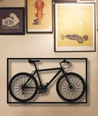 Bisiklet Metal Duvar Dekoru Çerçeveli Bisiklet Model Dekorasyon Ürünü - 1
