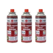 Big Fire Power 227gr Valfli Gaz Kartuşu  Üçlü Set - 1