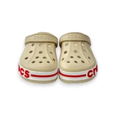 CROCS BAYABAND BEJ KIRMIZI TERLİK - 3