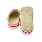 CROCS BAYABAND BEJ KIRMIZI TERLİK - 4
