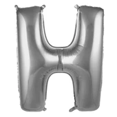 Folyo Balon 76cm Harf Gümüş "H" - 1
