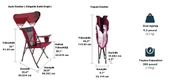 Gci Outdoor SunShade Comfort Pro Chair™  Güneşlikli Katlanır Plaj Sandalyesi - 5