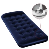 Bestway Pavillo Jr Twin Flocked Air Bed Tek Kişilik Şişme Kamp Yatak Lacivert - 2