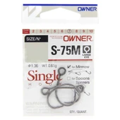 Owner S-75M Single For Minnow Large Eye Black Chrome Olta İğnesi - 3
