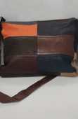 Hakiki Deri Renkli Postacı Model Çapraz Çanta - 7