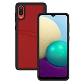 FitCase Samsung Galaxy A02 Kılıf Proda Deri Çift Kartlık Cepli Kapak - 4