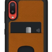 FitCase Samsung Galaxy A02 Kılıf Proda Deri Tek Kartlık Cepli Kapak - 9