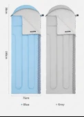 Naturehike L250 Zarf Tarzı Kapüşonlu Uyku Tulumu -10°C  GRİ Right - 11
