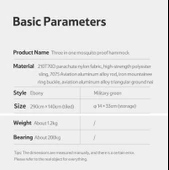 Naturehike DC-C06 Flyingboat-02 3IN1 Cibinlikli Sivrisinek Önleyici Hamak - 12