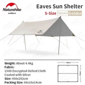 Naturehike Square Glamping 3x4 mt Tarp [Güneş ve Rüzgar Koruma Tentesi] - 12