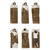 Naturehike LT250 Zarf Tarzı Pamuklu Uyku Tulumu -11°C BROWN Left - 11