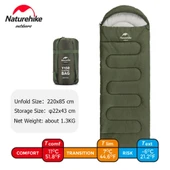 Naturehike Y150L Zarf Tarzı Kapüşonlu Pamuklu Uyku Tulumu -6°C  YEŞİL Left - 1