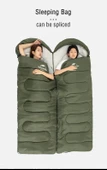 Naturehike Y150L Zarf Tarzı Kapüşonlu Pamuklu Uyku Tulumu -6°C  YEŞİL Left - 3