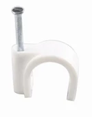 No:7 Beton Çivili Kablo Tutturma Kroşe NO:7 (100 lü Pk.) Beyaz Plastik - 3