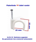 No:8 (10lu pk.) Beton Çivili Kablo Tutturma Kroşe (10 Lu Paket) - 1