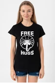 Free Facehugger Hugs Siyah Kadın Tshirt thumbnail 1
