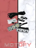 POWER LED 3LÜ GÜNDÜZ LEDİ - SİS FARI TAKIMI ULTRA PARLAK TESİSAT DAHİL SOKETLİ PREMİUM MODEL thumbnail 1