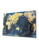 Dünya Haritası 84 Cam Tablo - 1