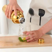 Perlotus Çelik Gold Kaplama 700 ml Kokteyl Shaker Karıştırıcı - 5