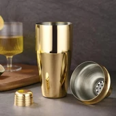 Perlotus Çelik Gold Kaplama 700 ml Kokteyl Shaker Karıştırıcı - 1