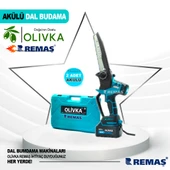 Olivka Olv- 65 Dal Budama Otomatik Yağlama Digital Akülü Testere 4.0 Ah Şarj Cihazı 2 Akülü thumbnail 5