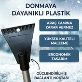 85 cm Buz Kırıcı Araç Kar Temizleme Fırçası Kırmızı - 4