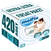 Molfix Premium Bebek Bezi Beden:2 (3-6KG) Mini 420 Adet Ekstra Ultra Fırsat Pk - 1