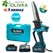 Olivka Olv- 65 Dal Budama Otomatik Yağlama Digital Akülü Testere 4.0 Ah Şarj Cihazı 2 Akülü - 1