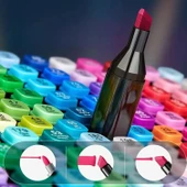 Touch Çift Uçlu Fosforlu Kalem 120 Renk Art Marker - 3